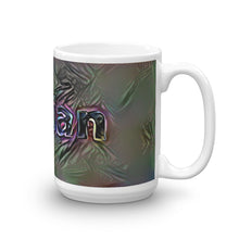 Load image into Gallery viewer, Adrian Mug Dark Rainbow 15oz left view