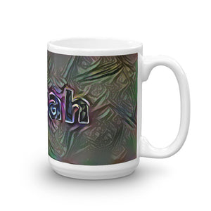 Aliyah Mug Dark Rainbow 15oz left view