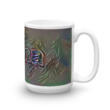 Load image into Gallery viewer, Alana Mug Dark Rainbow 15oz left view