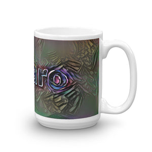 Alvaro Mug Dark Rainbow 15oz left view